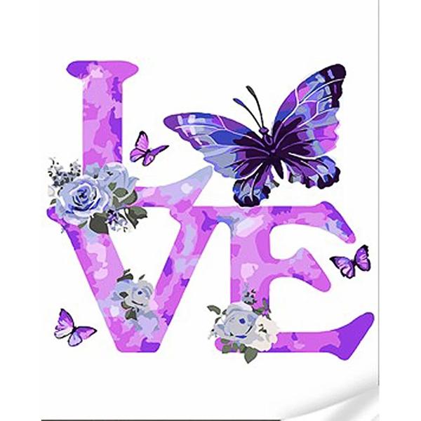 Картина по номерам Strateg Премиум Love butterfly с лаком и уровнем 30x40 см (Str-SS1061)