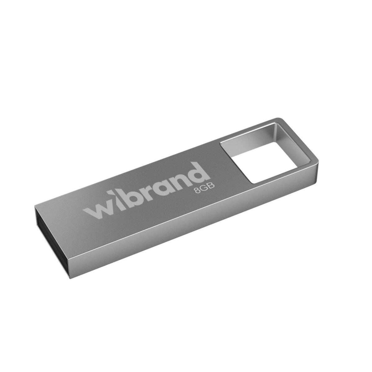 Флеш-память USB Wibrand WI2.0/SH8U4S Shark 8 Гб Silver