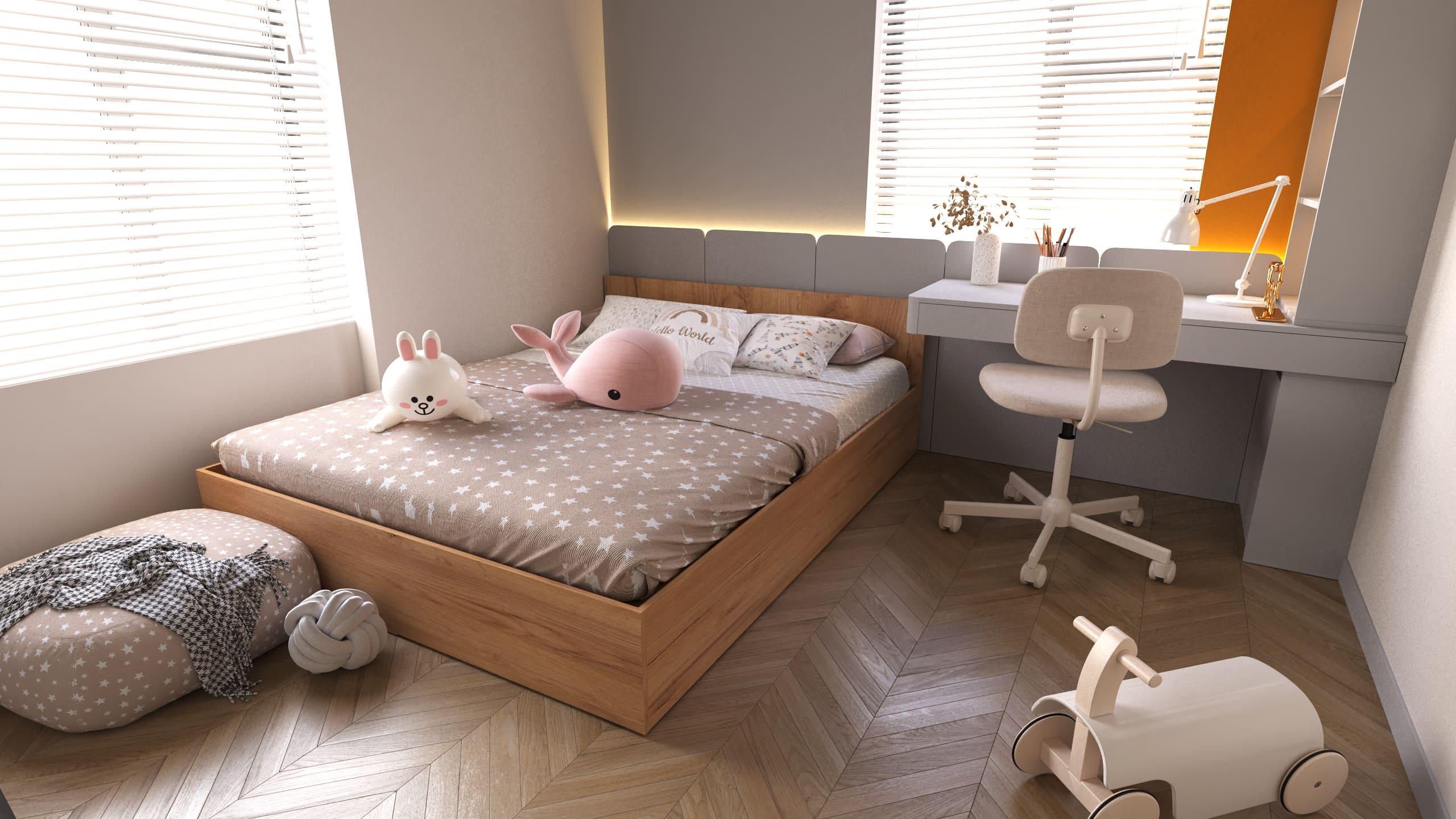 Кровать полуторная ViANT Сити СЛ-3 120x190 см Дуб Тахо