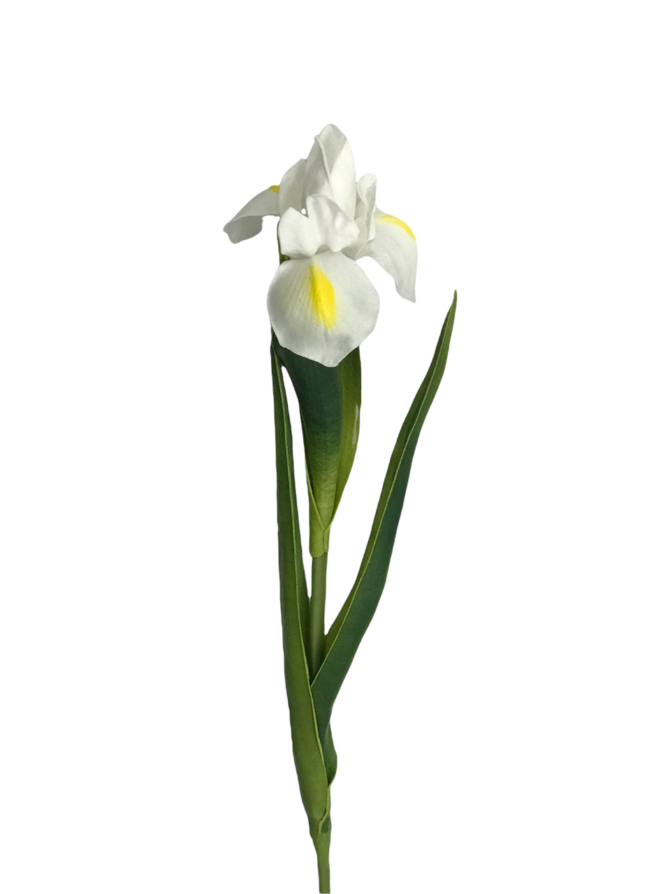 Искусственный ирис 1 голова 59 см латекс Белый