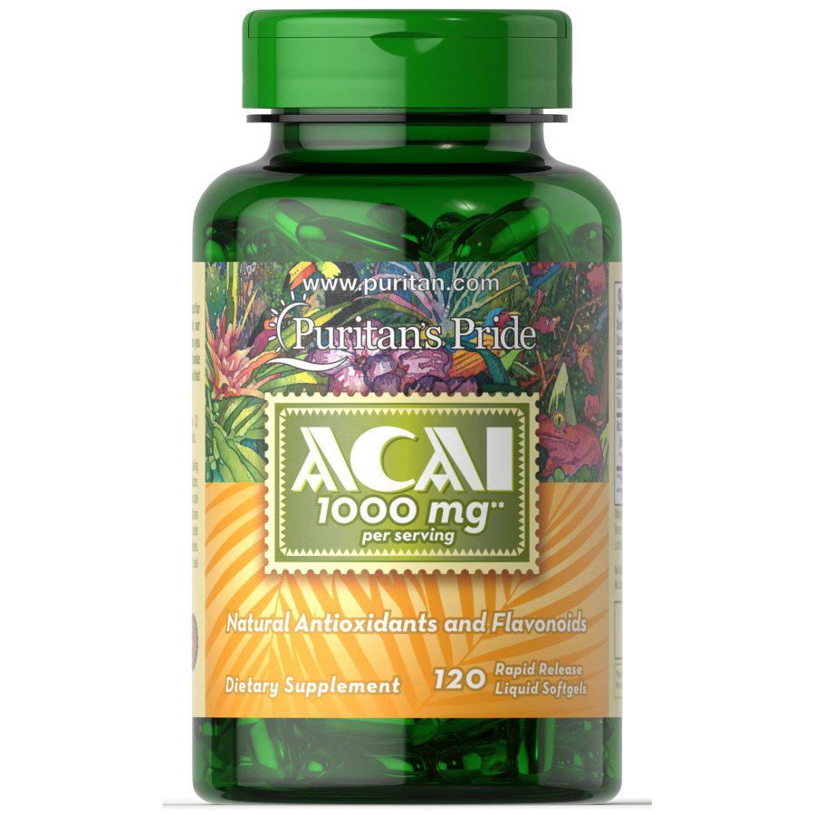 Натуральная добавка Puritan's Pride Acai 1000 мг 120 капс. (8826)