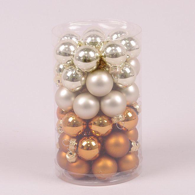 Шарики стеклянные Flora D 2,5 см 48 шт. (44529)