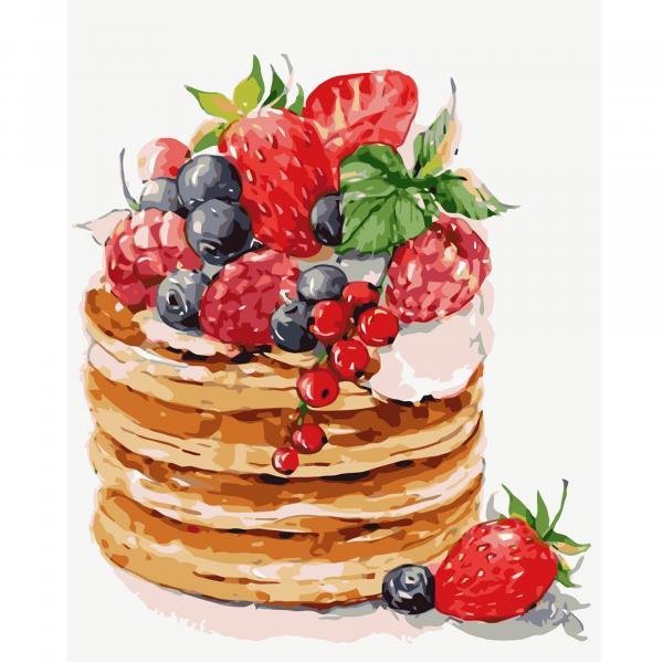 Набор для росписи по номерам Strateg Вкусный завтрак 40х50 см (VA-0845-mt)