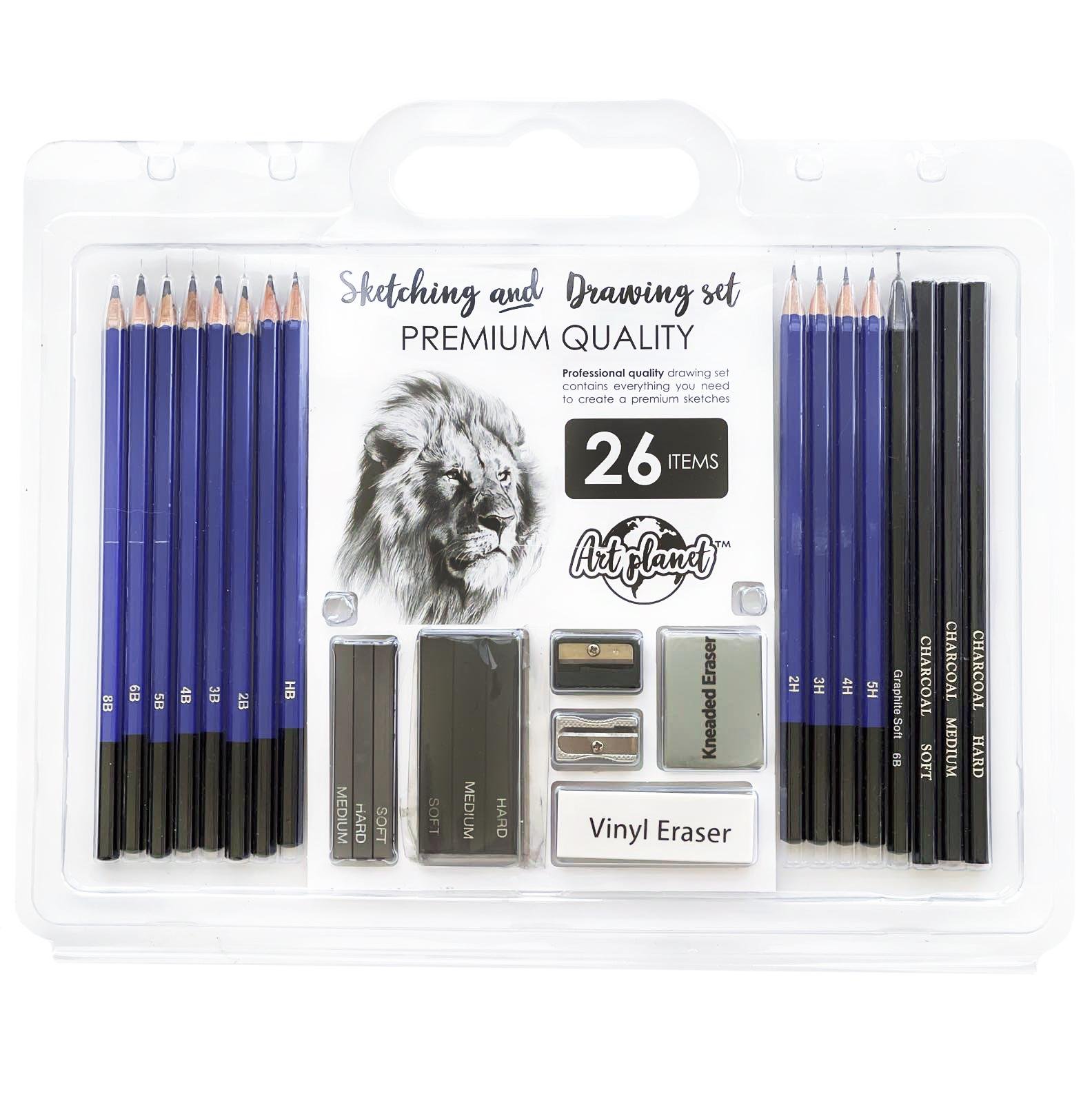 Набор графических карандашей для скетчинга Art Planet 26 пр.
