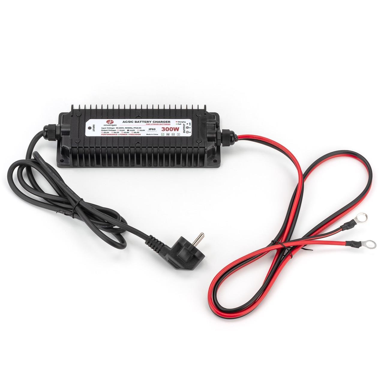Зарядний пристрій WENGAO влагозахищений 29,2V 10A для літій-залізо-фосфатних акумуляторів