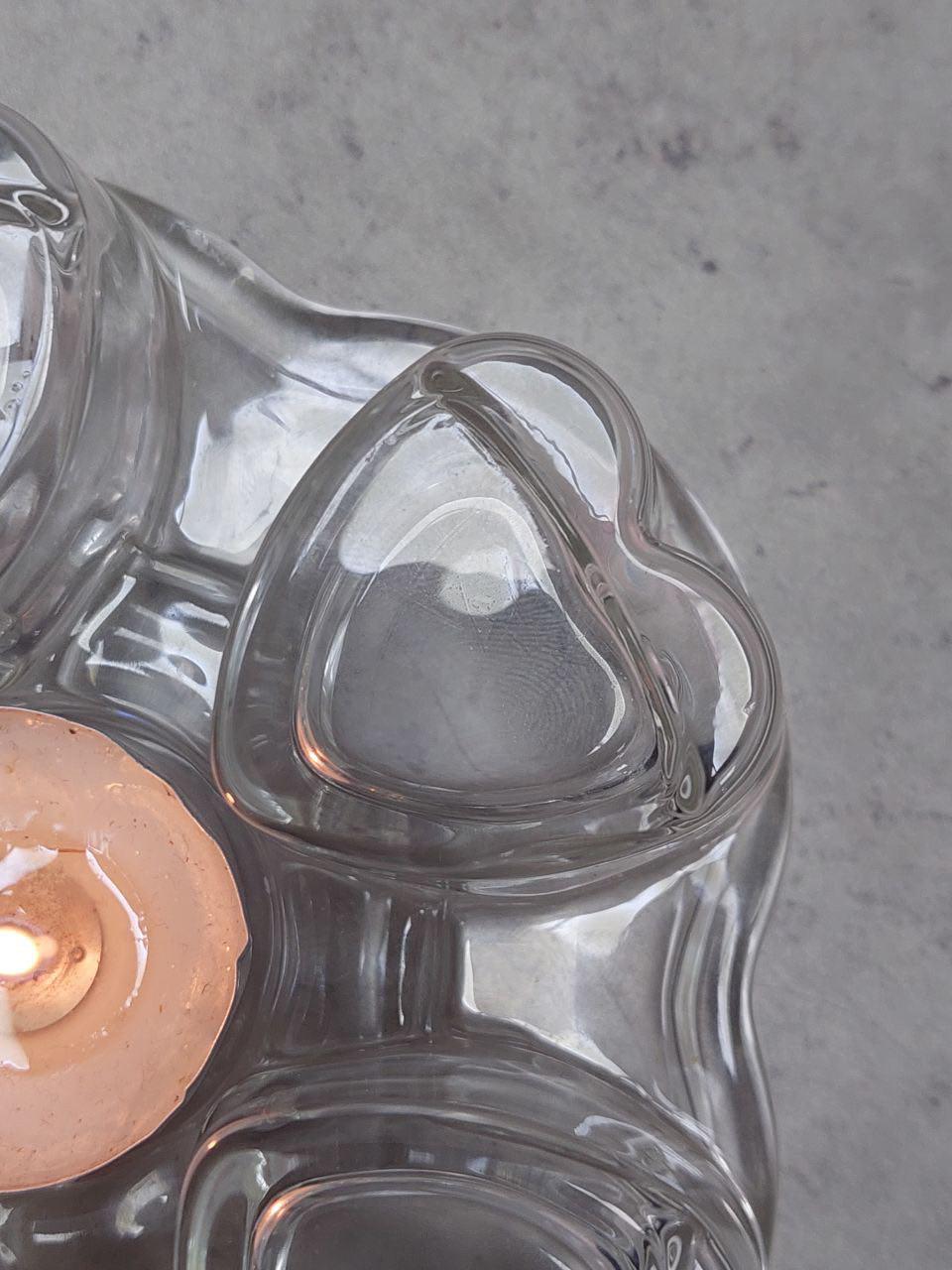 Подставка-печка стеклянная для чайника Сердца 13,9/5,3 см (300129) - фото 3 Подставка-печка стеклянная для чайника Сердца 13,9/5,3 см (300129) - фото 3