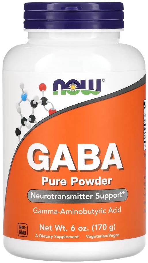 Аминокислота ГАБА ГАМК порошок NOW FOODS GABA Pure Powder 170 г