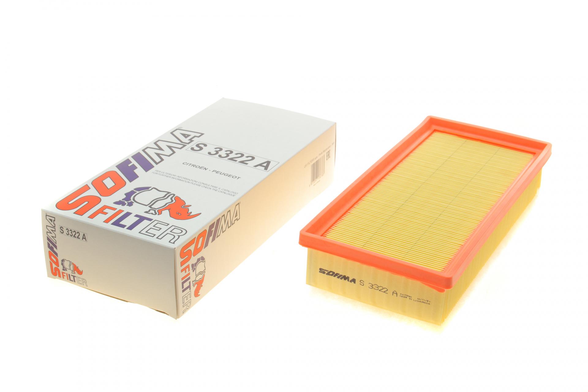 Фільтр повітряний SOFIMA для Citroen C5/Peugeot 407/508 2,0/2,2HDi 04- (S 3322 A)