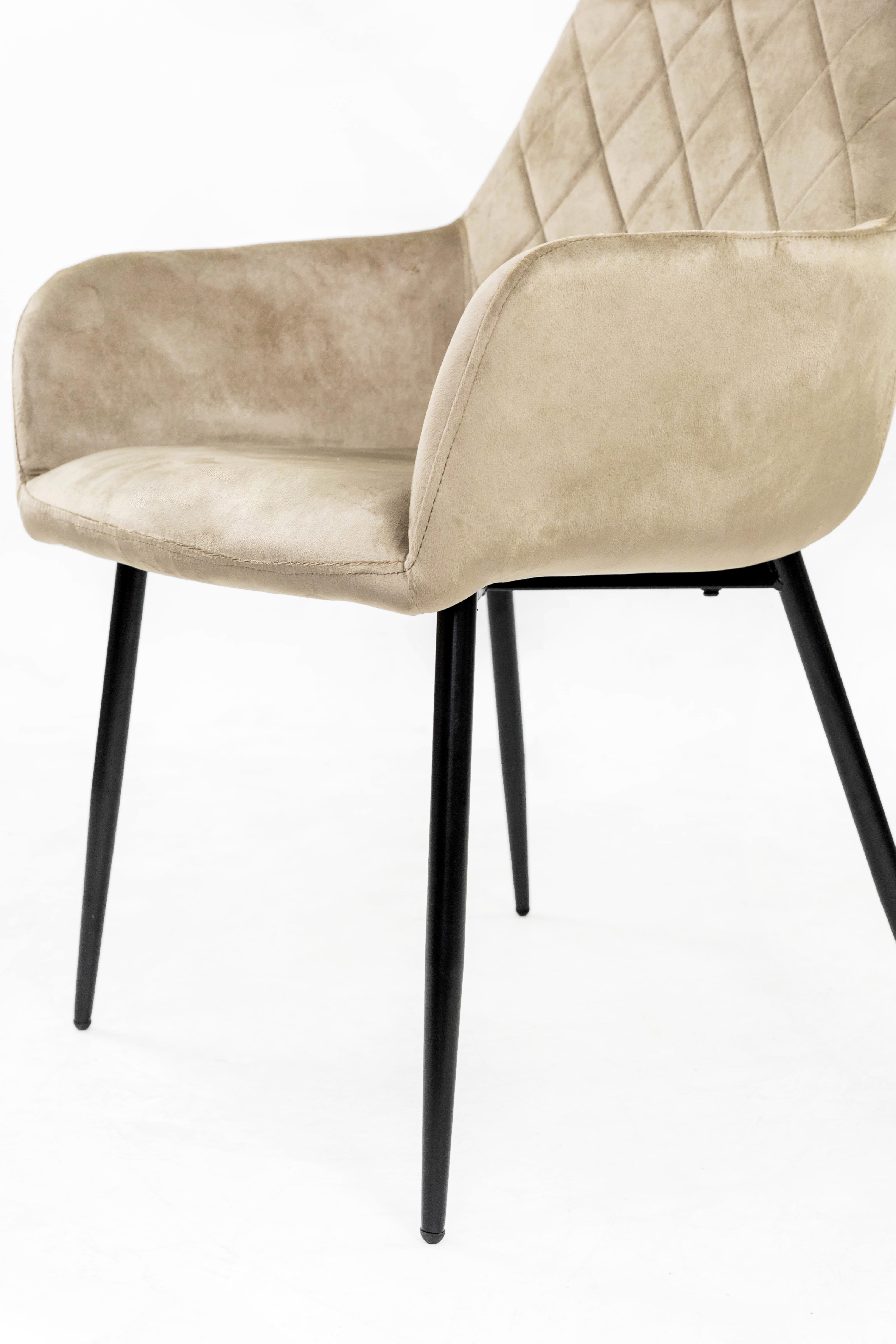 Стілець для кухні та вітальні ГРЕЙС Томас 530х890х570 мм Чорний/Латте (GAА0054749)