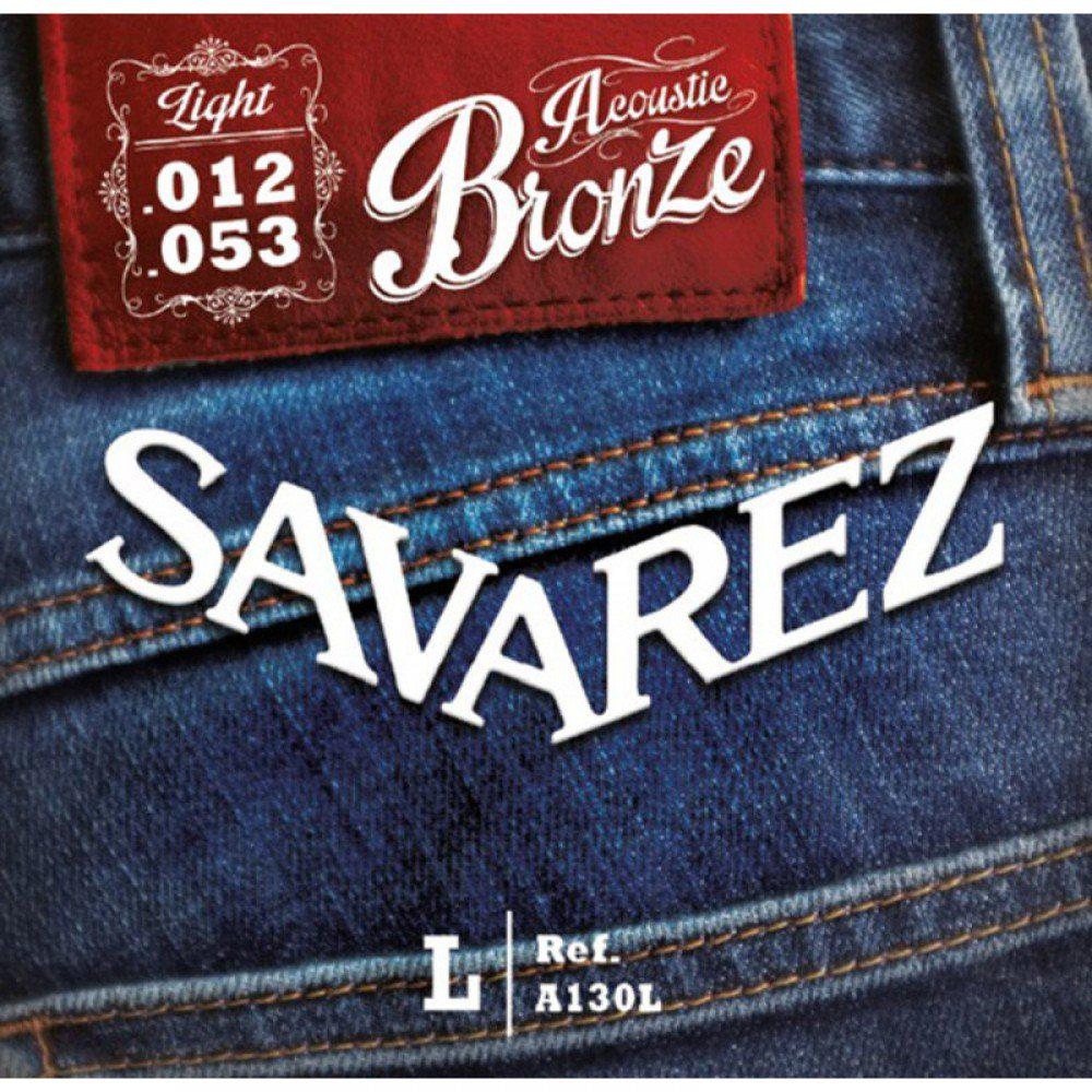 Струны для акустической гитары Savarez 80/20 Bronze A130L 12-53 (124513)