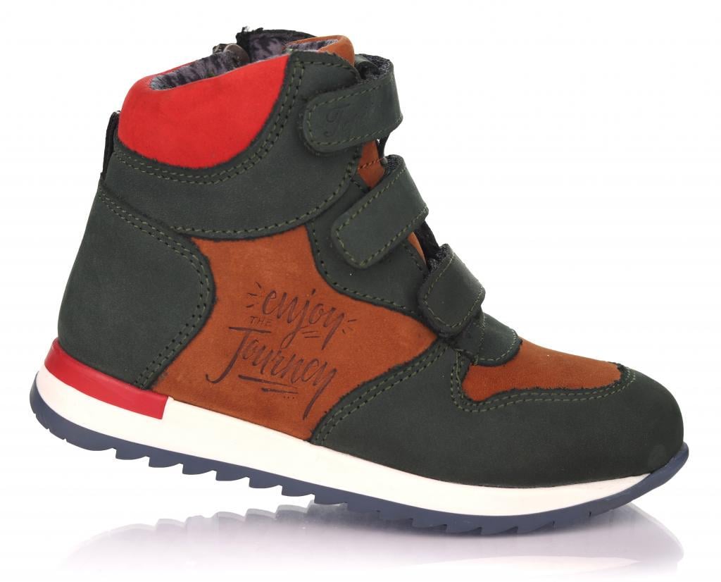 Осенние ботинки Topitop для мальчиков 1211 нубук р. 22 Зеленый Осенние ботинки Topitop для мальчиков 1211 нубук р. 22 Зеленый