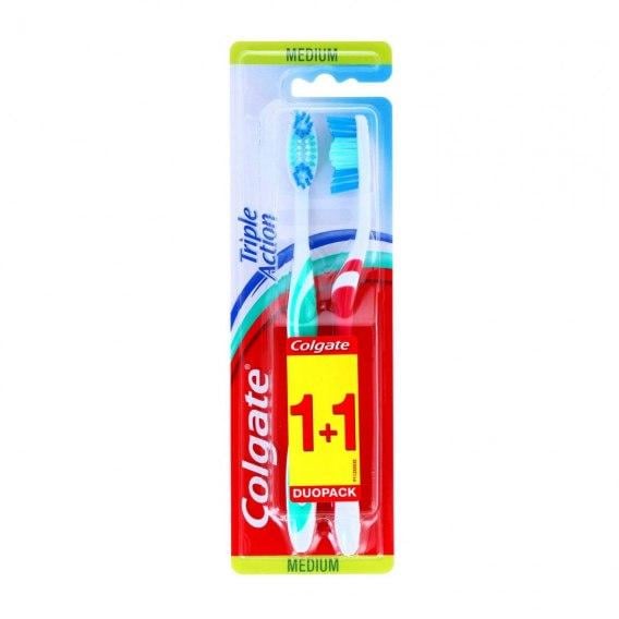 Зубна щітка Colgate Потрійна дія середня 2 шт. (8714789682655)