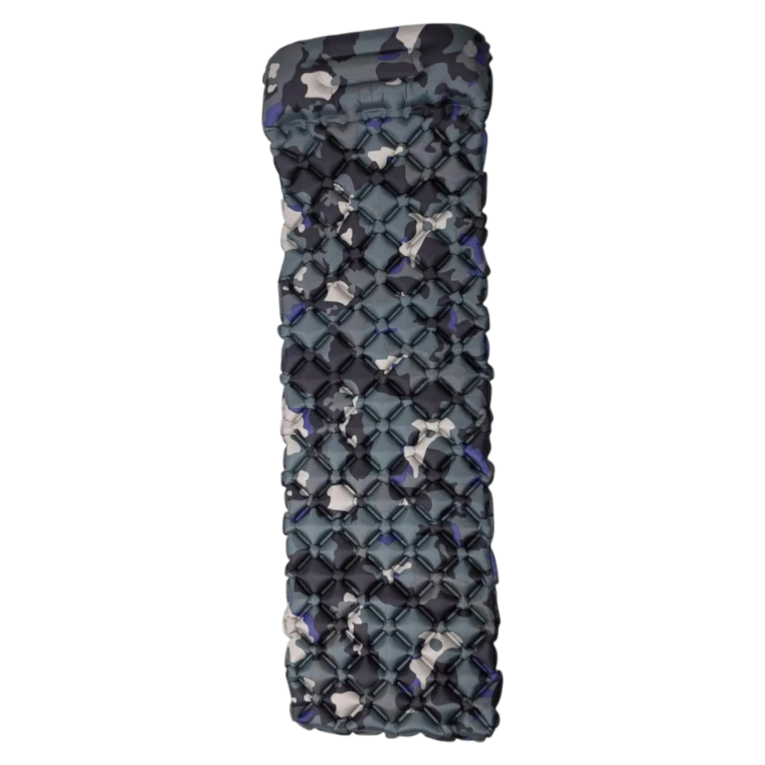 Матрас надувной туристический одноместный со встроенной подушкой для кемпинга из TPU Lugi 190х55х3 см Камуфляж (SJ-0084KH)