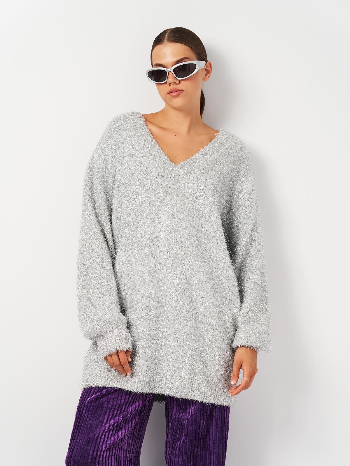 Свитер оверсайз S Серебристый (5071086ral)