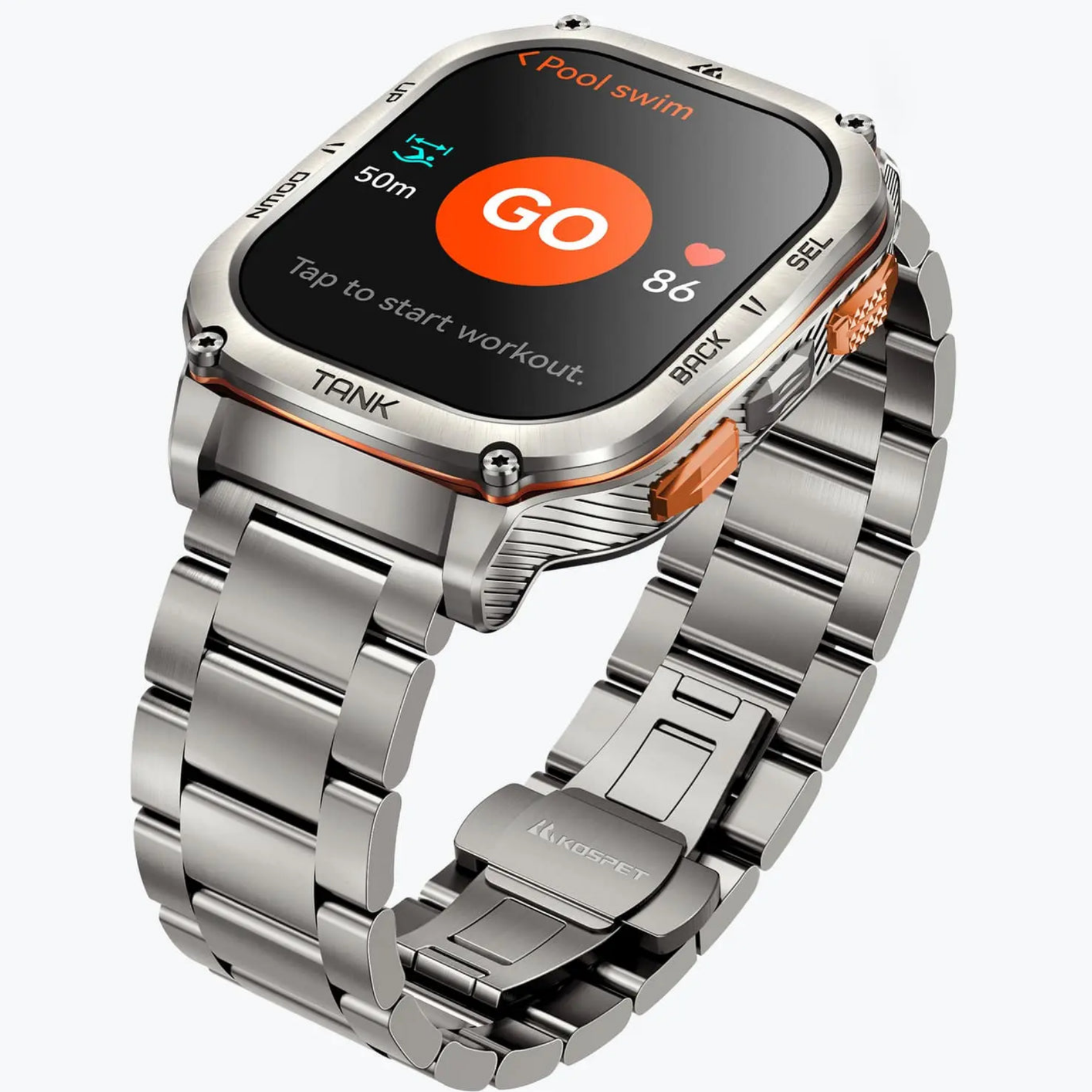Смарт-часы тактические Kospet Tank M3 Ultra Special Edition Silver — фото 3