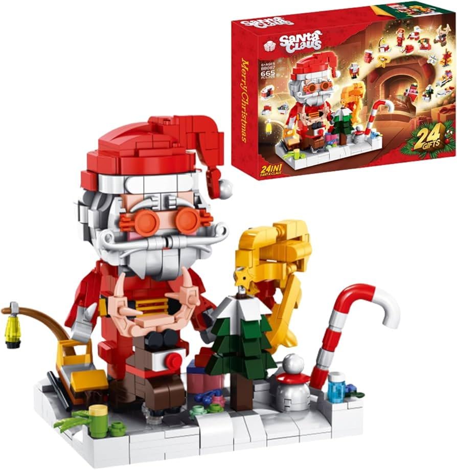 Конструктор рождественский Santa Claus 24в1 Адвент-календарь 665 дет. (30678485)