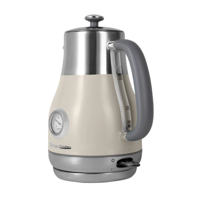 Електрочайник Vintage Cuisine у ретро стилі 2200W 1,6 л Кремовий - фото 3 Електрочайник Vintage Cuisine у ретро стилі 2200W 1,6 л Кремовий - фото 3