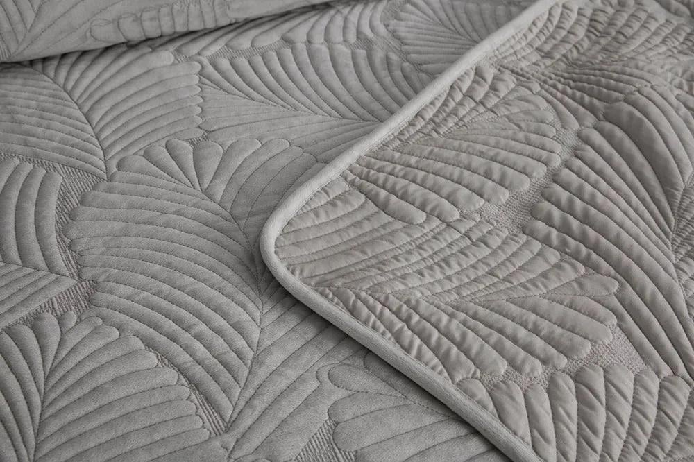 Набор покрывало и наволочки велюр 210х230 см/50×70 см Серый (Д-vik-velur-pokruvalo-004) - фото 7