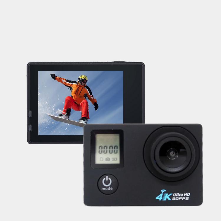 Экшн камера Action Camera A100 Wi-Fi 4K с аквабоксом и набором креплений два экрана Черный + Пульт - фото 8 Экшн камера Action Camera A100 Wi-Fi 4K с аквабоксом и набором креплений два экрана Черный + Пульт - фото 8