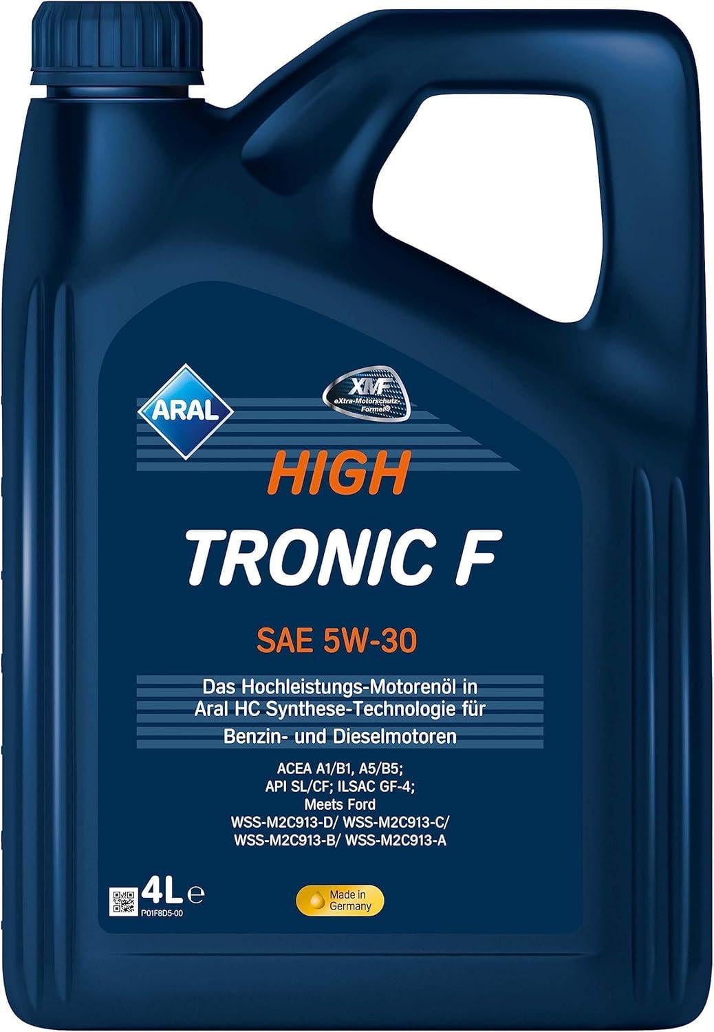 Моторна олива ARAL Hightronic F A1/B1/A5/B5 SL/CF 5W-30 4 л (15F458)