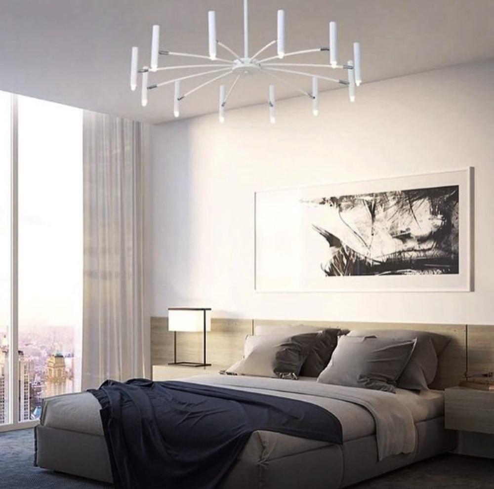 Люстра трубчаста із 12 регулюючими плафонами Білий (LF_ST 01/12 WT) - фото 1 Люстра трубчаста із 12 регулюючими плафонами Білий (LF_ST 01/12 WT) - фото 1