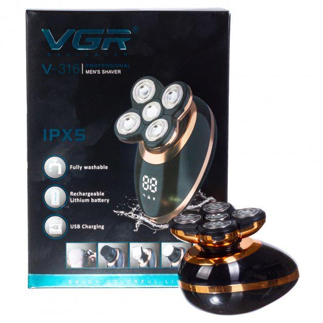 Аккумуляторная бритва VGR 5в1 V-316 - фото 3 Аккумуляторная бритва VGR 5в1 V-316 - фото 3