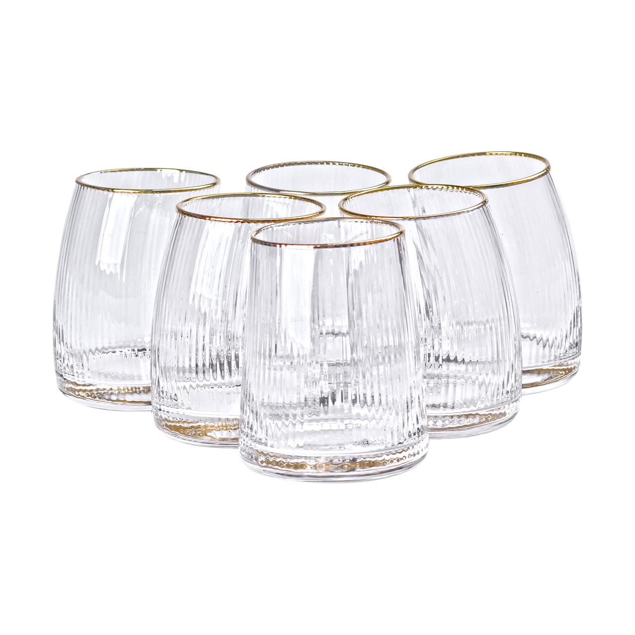 Набор стаканов с изогнутыми стенками/вертикальным рифлением 400 мл 6 шт. (4978)