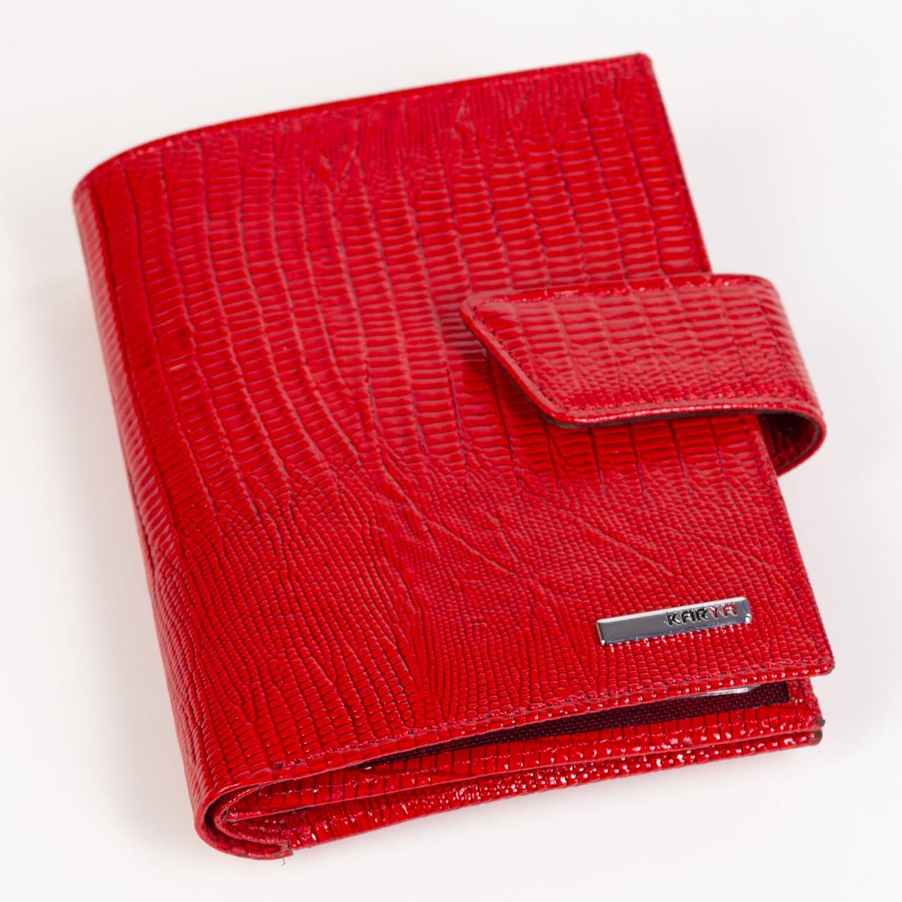 Обкладинка шкіряна для автодокументів з відділенням для паспорту Karya 448-074 Червоний