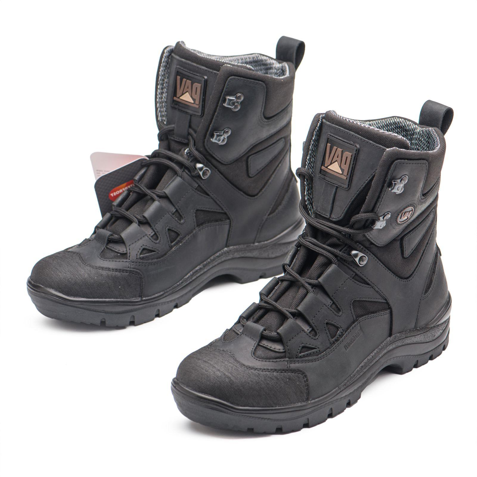 Берцы из натуральной гидрофобной кожи и кордуры р. 37 Черный - фото 5