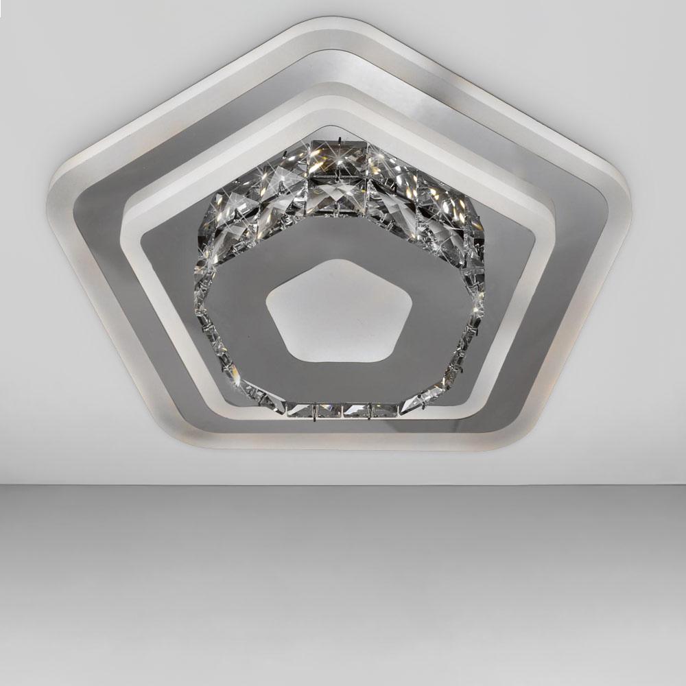 Люстра стельова світлодіодна Led Light House SY-18896/240 CR 56W 240х240х70 мм Хром Люстра стельова світлодіодна Led Light House SY-18896/240 CR 56W 240х240х70 мм Хром