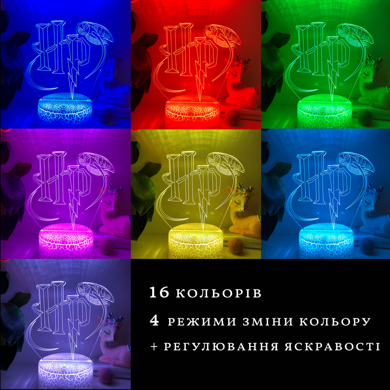 Нічник 3D LED Harry Potter Снітч 16 кольорів USB/батарейки з пультом Білий (07-9) - фото 3 Нічник 3D LED Harry Potter Снітч 16 кольорів USB/батарейки з пультом Білий (07-9) - фото 3