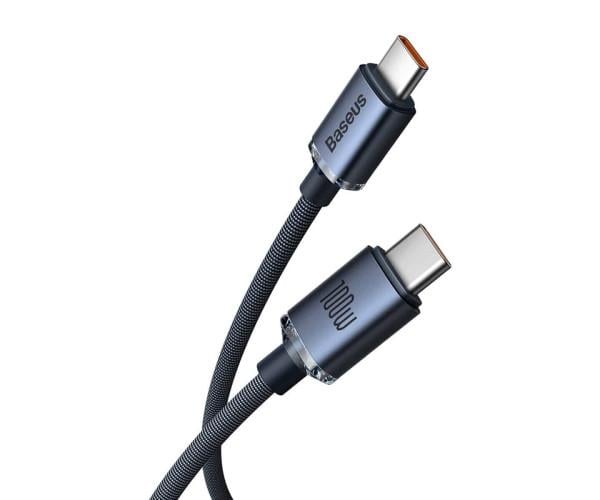 Кабель Data BASEUS CAJY000601 Crystal Shine Series Type-C-Type-C 100W 1,2 м Black (06CAJY000601)