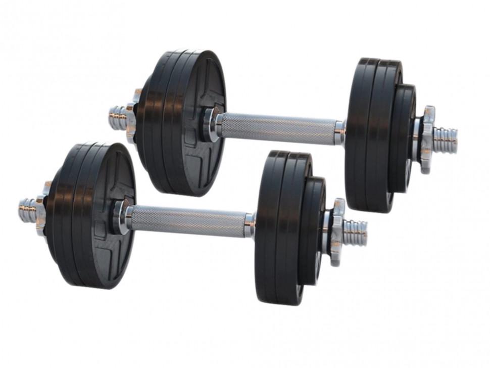 Гантели разборные обрезиненная RN-Sport 2 шт. Черный (Аrn-sport10)