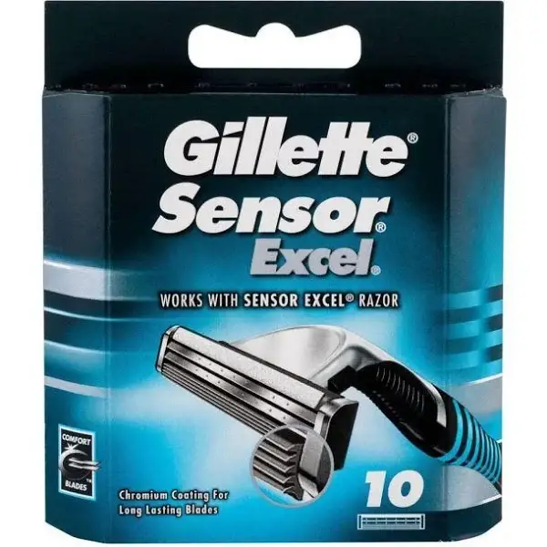 Лезвия для бритья Gillette Sensor Excel 10 шт. (CIEVAA)