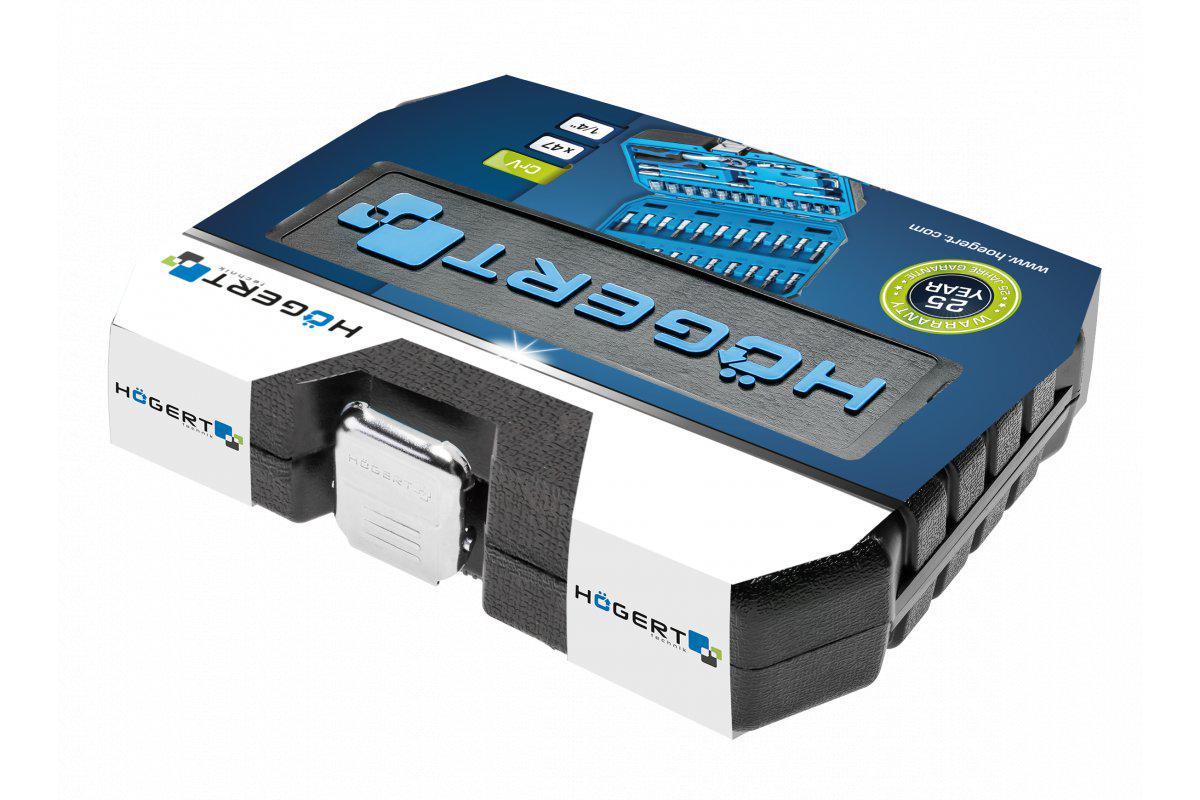 Інструменти HOEGERT набір 46 шт. 1/4" (HT1R416) - фото 4