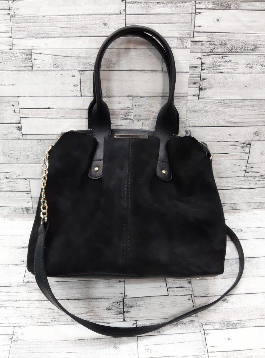 Сумка женская замшевая Черный (IBG178B1) Сумка женская замшевая Черный (IBG178B1)