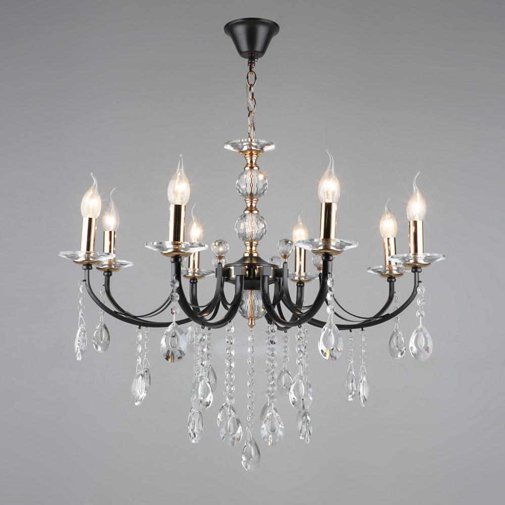 Люстра підвісна свічки Light House SRS-18345/8 Золотистий/Чорний
