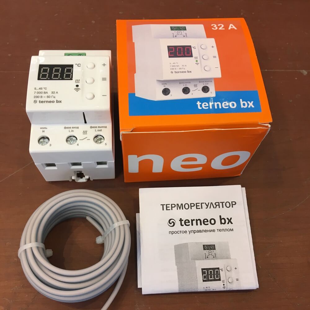 Терморегулятор terneo bx Wi-Fi 7000 Вт для теплої підлоги на DIN-рейку - фото 2