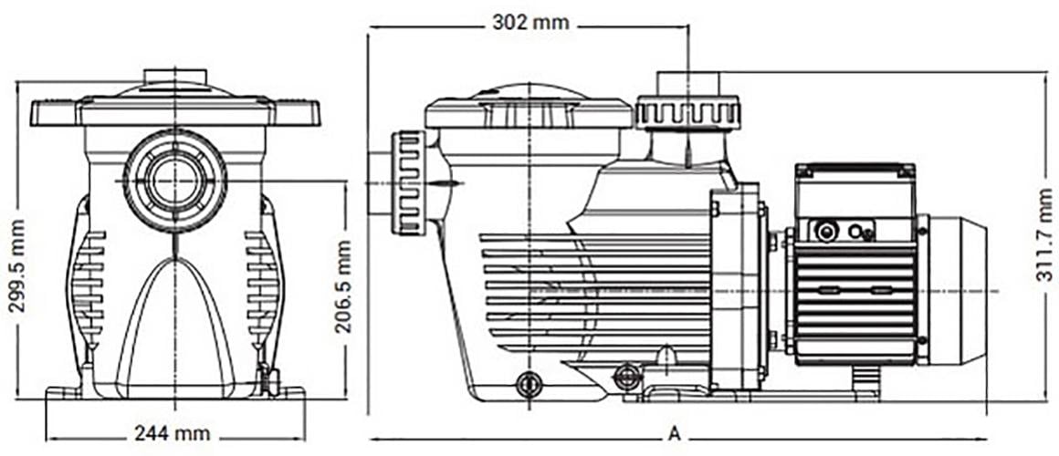 Насос для басейну Hayward K-FLO SPK12605XY1 7,5 м3/год 0,61 кВт 230 В - фото 2