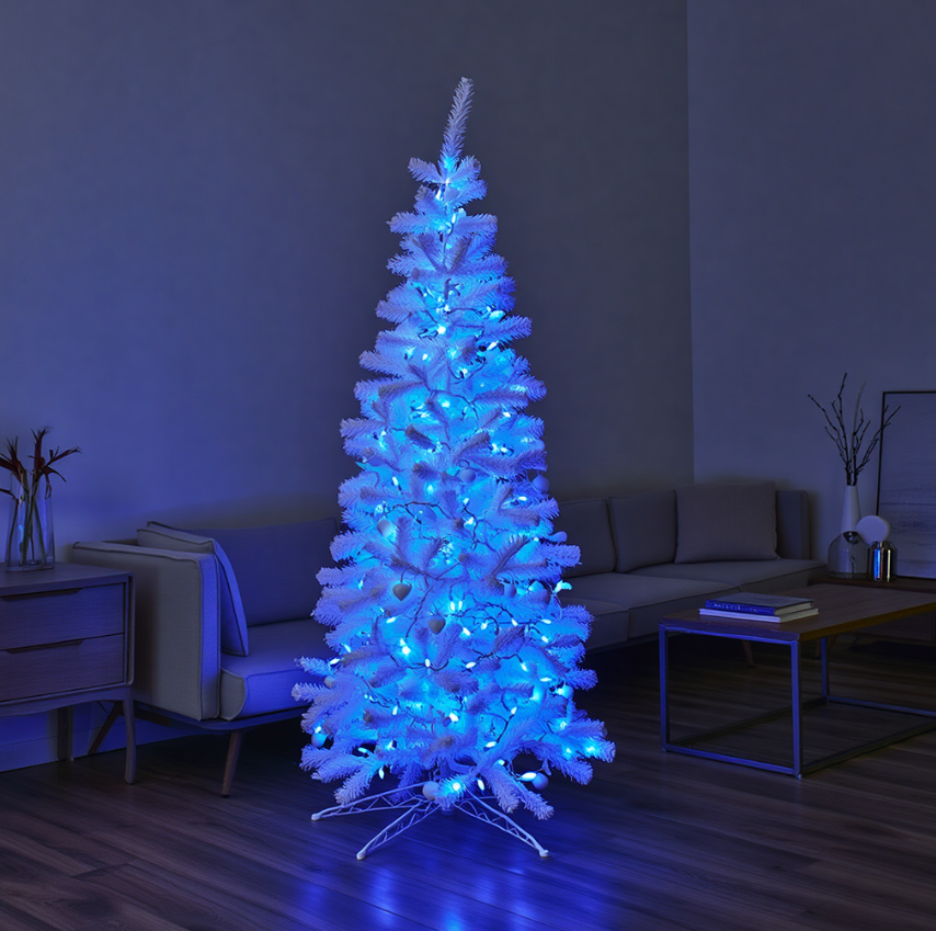 Гирлянда нить уличная 1000 LED 100 м от сети белая нить Синий - фото 3 Гирлянда нить уличная 1000 LED 100 м от сети белая нить Синий - фото 3