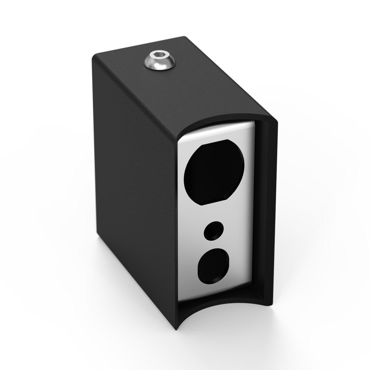 Модуль прихованого підключення Laris для круглої стійки 30 мм матове покриття фарбований Чорний (132-127-73207614)