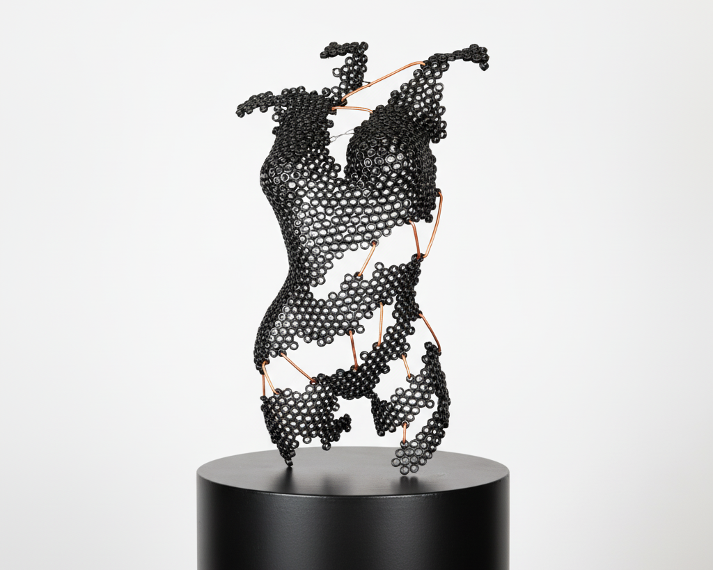 Скульптура торса из гайек сварная вручную (30775410)