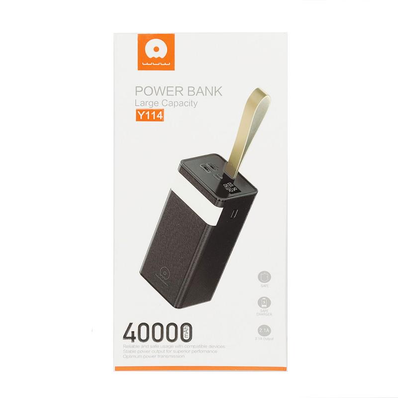 Повербанк WUW Y114 40000 mAh 2USB+Micro+Type-C LCD display з ліхтарем (61339) - фото 4