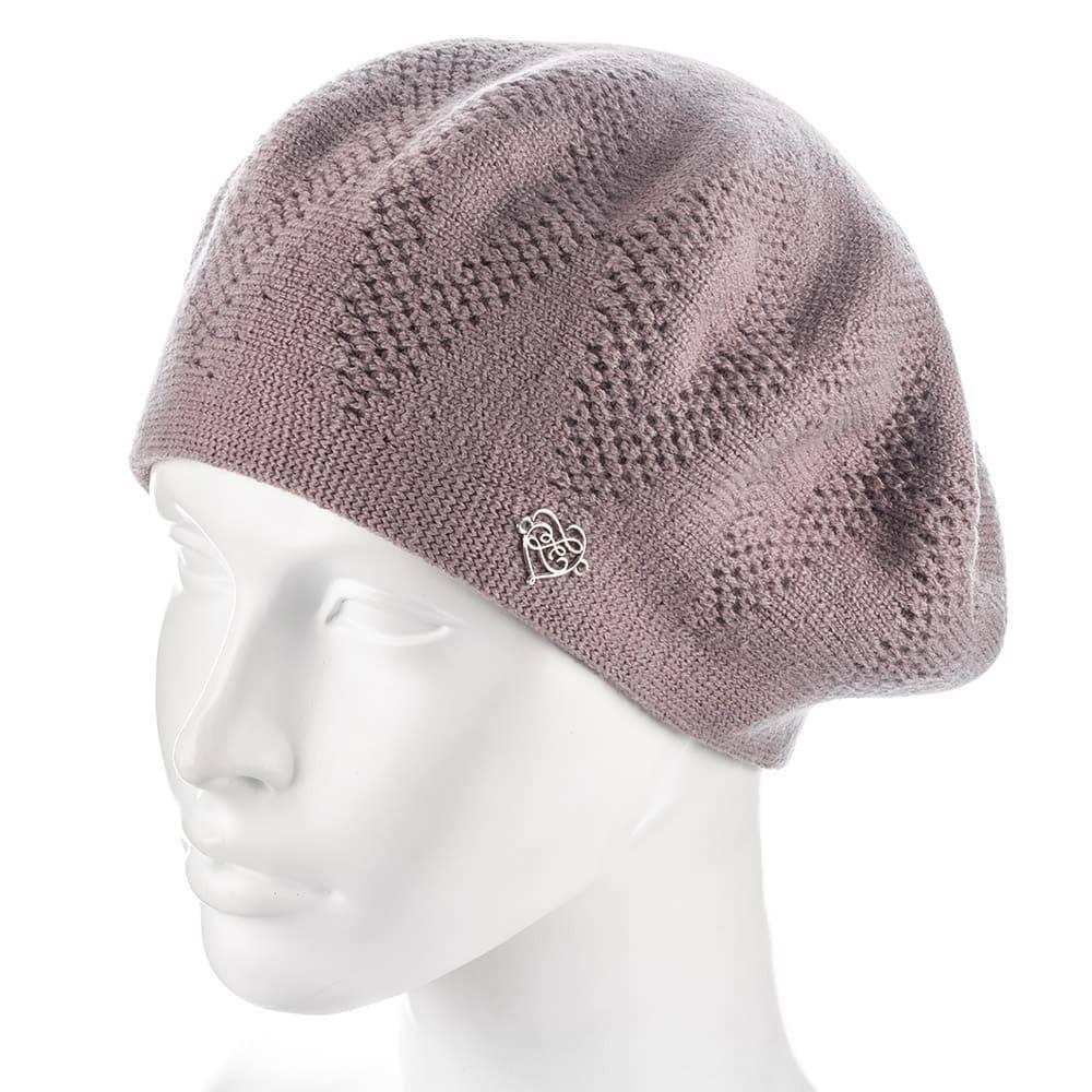 Берет женский Zolly ZH195 трикотажный Темная Пудровый