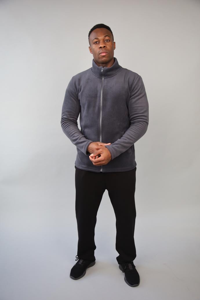 Кофта флисовая на молнии TvoePolo M Серый (7158-17-M) - фото 2 Кофта флисовая на молнии TvoePolo M Серый (7158-17-M) - фото 2