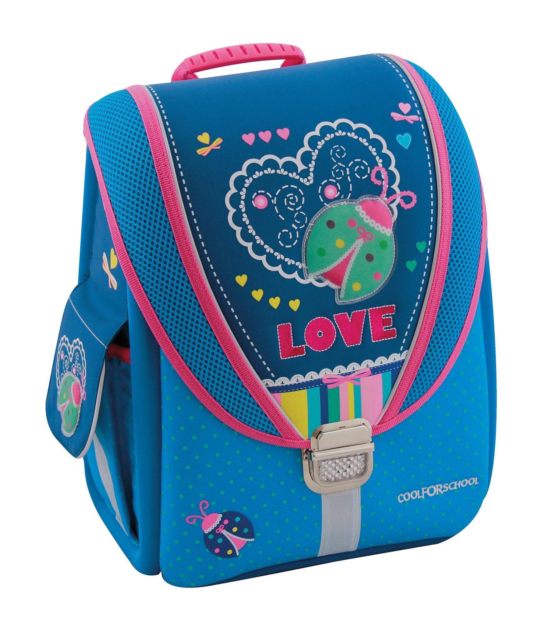 Ранец школьный Cool For School Ladybug 35,5x28x16,5 см 16-25 л Голубой (CF85603)