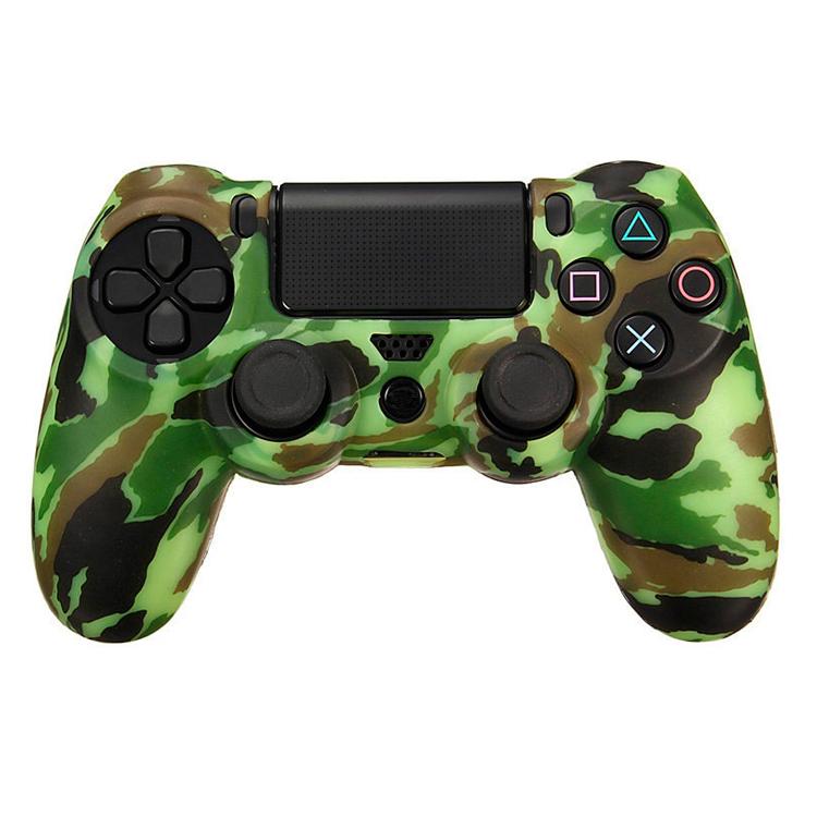 Силіконовий чохол Honson для джойстика PS4 Dualshock 4 Зелений камуфляжний (HS-PS4424) - фото 3