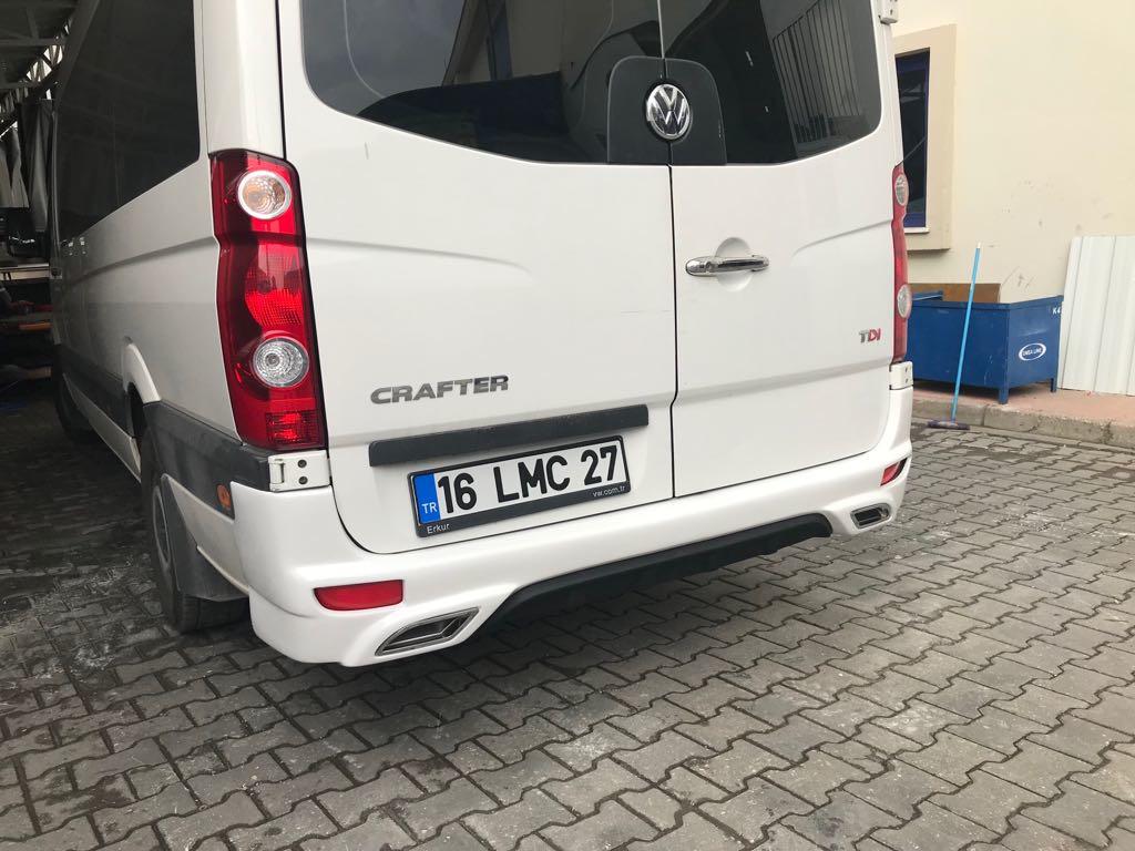 Накладка на задній бампер V2 Meliset для Mercedes Sprinter W906 2006-2018 рр. склопластик Під фарбування - фото 2