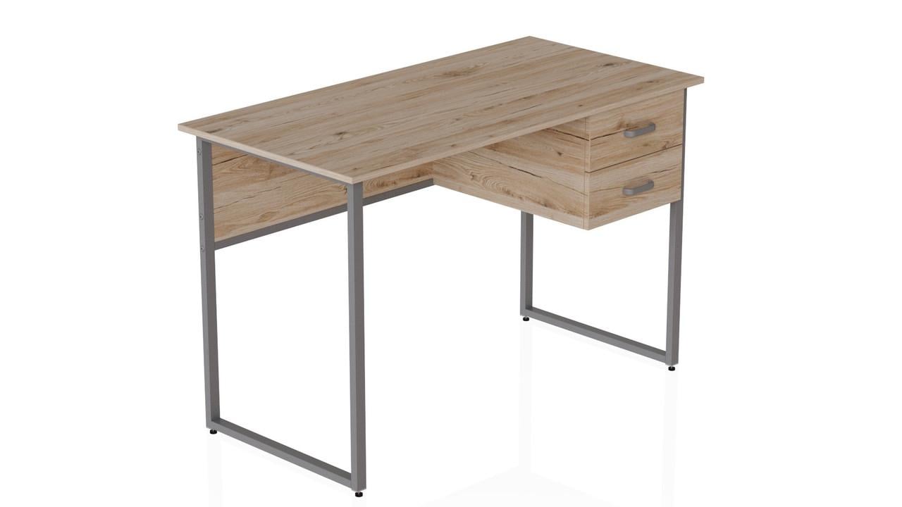 Комп'ютерний стіл Ferrum-decor Дакота ДСП 32 мм 75x140x70 см Сірий/Дуб Сан-Марино (FRD-102356)