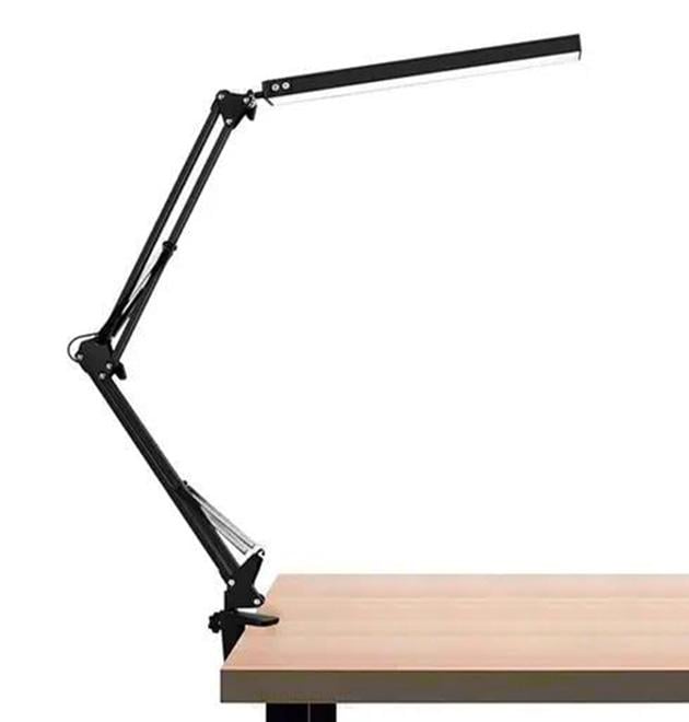 Лампа з кріпленням до столу на струбцині настільна металева світлодіодна пантограф Чорний - фото 1 Лампа з кріпленням до столу на струбцині настільна металева світлодіодна пантограф Чорний - фото 1